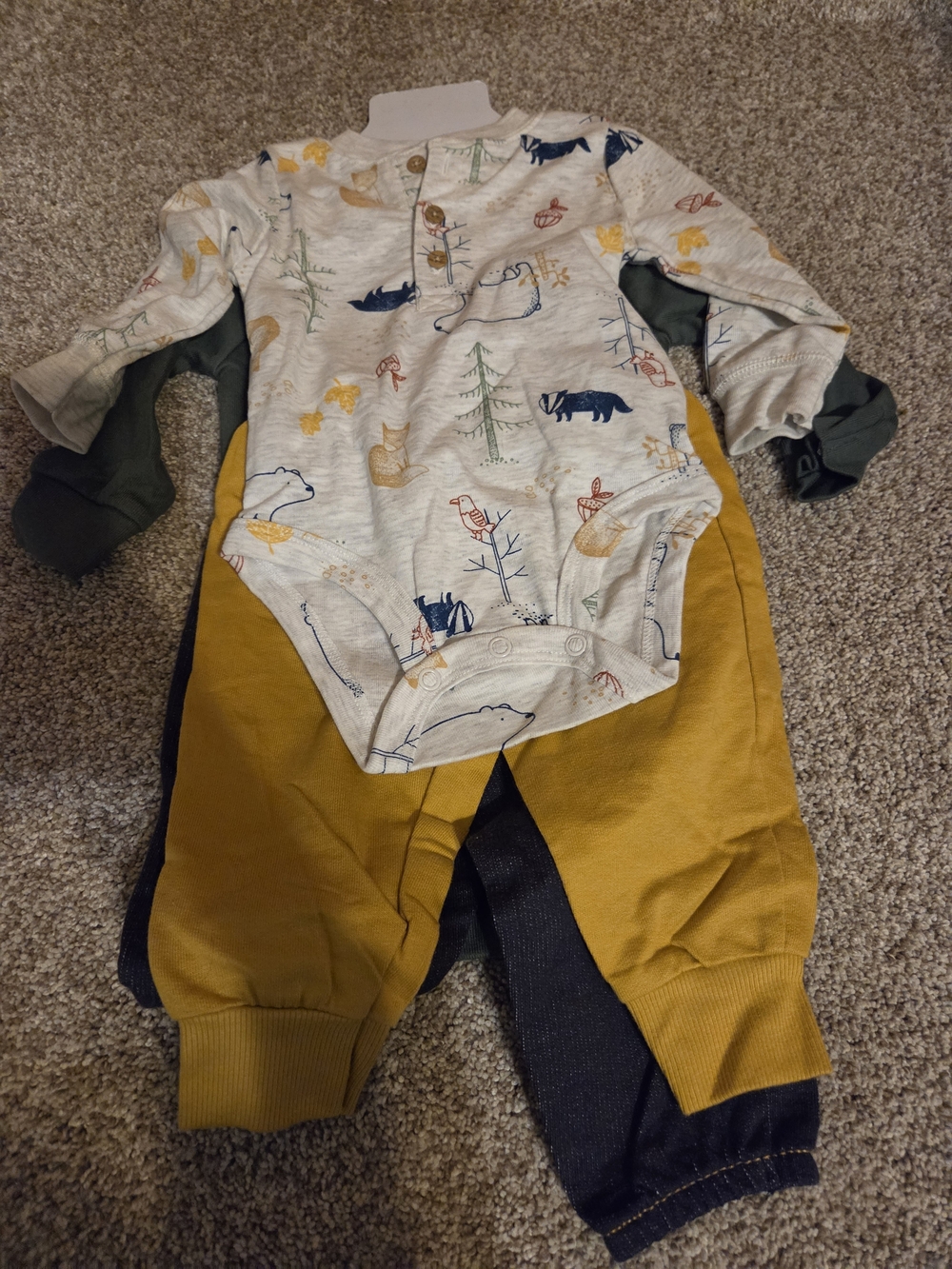Carter's Olive Green Baby Boy Matching Set - 4 Piece